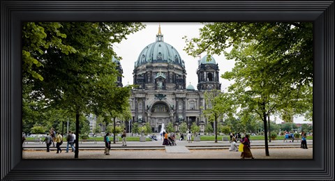 Framed People in a park in front of a cathedral, Berlin Cathedral, Berlin, Germany Print