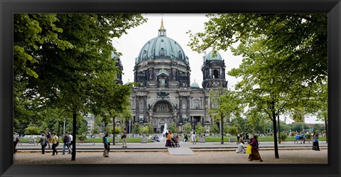 Framed People in a park in front of a cathedral, Berlin Cathedral, Berlin, Germany Print