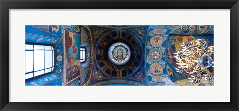 Framed Interiors of a church, Church of The Savior On Spilled Blood, St. Petersburg, Russia Print