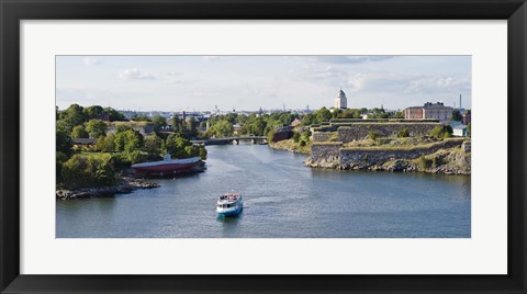 Framed Fortress at the waterfront, Suomenlinna, Helsinki, Finland Print