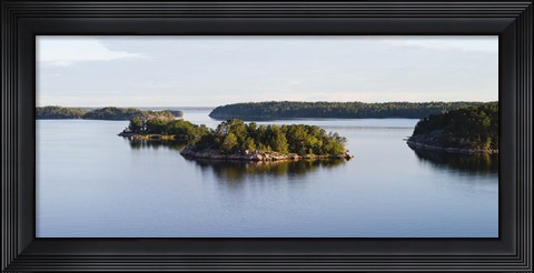 Framed Small islands in the sea, Stockholm Archipelago, Sweden Print