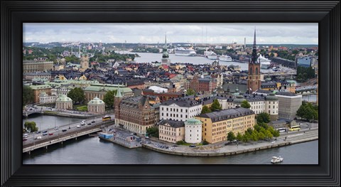 Framed High angle view of a city, Stockholm, Sweden Print
