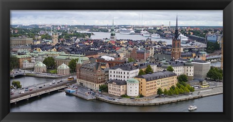 Framed High angle view of a city, Stockholm, Sweden Print