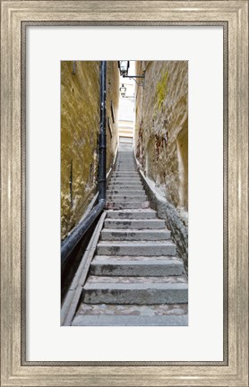 Framed Stairway along walls, Gamla Stan, Stockholm, Sweden Print