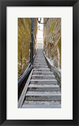 Framed Stairway along walls, Gamla Stan, Stockholm, Sweden Print