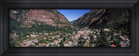 Framed Houses in a town, Ouray, Ouray County, Colorado, USA Print