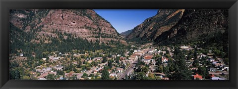 Framed Houses in a town, Ouray, Ouray County, Colorado, USA Print