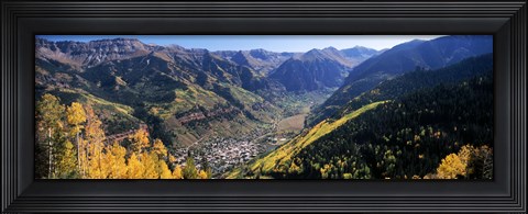 Framed High angle view of a valley, Telluride, San Miguel County, Colorado, USA Print