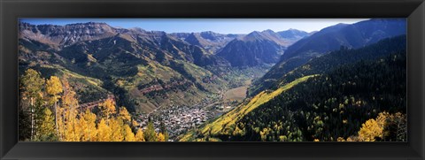 Framed High angle view of a valley, Telluride, San Miguel County, Colorado, USA Print
