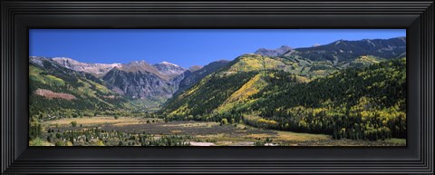 Framed Landscape with mountain range in the background, Telluride, San Miguel County, Colorado, USA Print