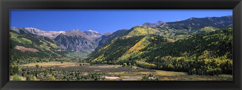 Framed Landscape with mountain range in the background, Telluride, San Miguel County, Colorado, USA Print