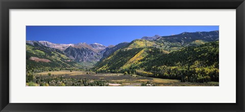 Framed Landscape with mountain range in the background, Telluride, San Miguel County, Colorado, USA Print