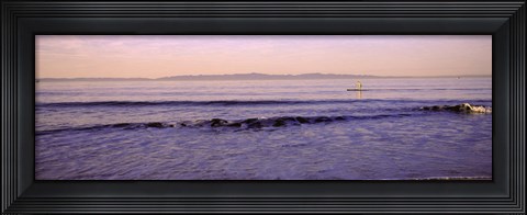 Framed Paddle-boarder in sea, Santa Rosa Island, Santa Rosa County, California, USA Print
