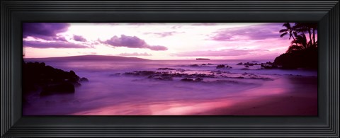 Framed Maui Coast at sunset, Makena, Maui, Hawaii, USA Print