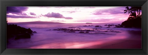 Framed Maui Coast at sunset, Makena, Maui, Hawaii, USA Print