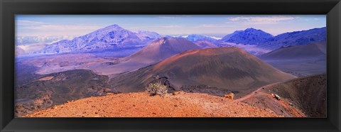 Framed Volcanic landscape, Maui, Hawaii Print