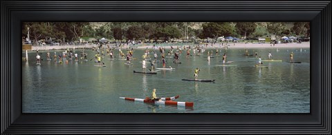 Framed Paddleboarders, Dana Point, California Print