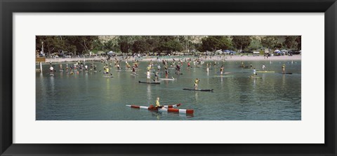 Framed Paddleboarders, Dana Point, California Print