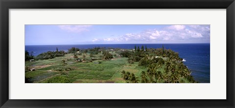 Framed Keanae Peninsula, Hana, Maui, Hawaii, USA Print