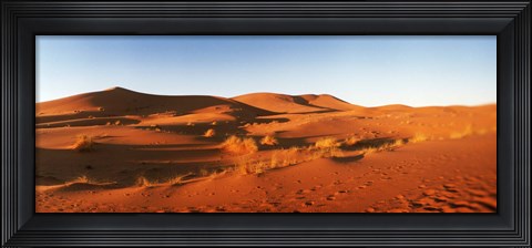 Framed Desert at sunrise, Sahara Desert, Morocco Print