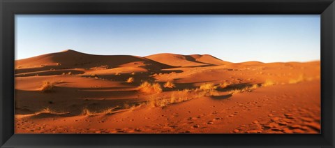 Framed Desert at sunrise, Sahara Desert, Morocco Print