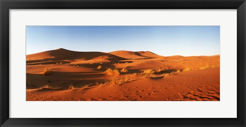 Framed Desert at sunrise, Sahara Desert, Morocco Print