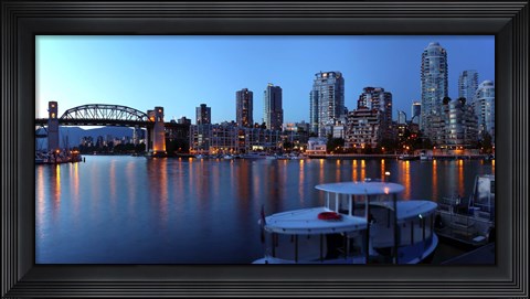Framed Skyscrapers at the waterfront, Burrard Bridge, False Creek, Vancouver, British Columbia, Canada 2011 Print