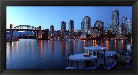 Framed Skyscrapers at the waterfront, Burrard Bridge, False Creek, Vancouver, British Columbia, Canada 2011 Print