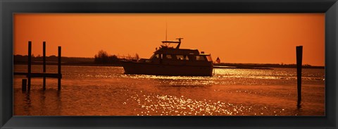 Framed Small yachts in the Atlantic ocean, Intracoastal Waterway, Charleston, Charleston County, South Carolina, USA Print