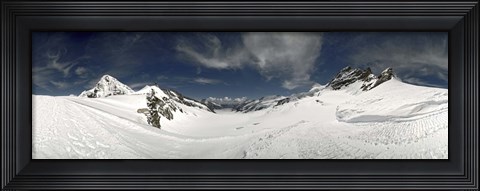 Framed Low angle view of a glacier, Aletsch Glacier, Jungfraujoch, Berne Canton, Switzerland Print