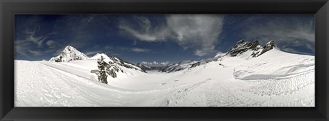 Framed Low angle view of a glacier, Aletsch Glacier, Jungfraujoch, Berne Canton, Switzerland Print