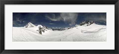 Framed Low angle view of a glacier, Aletsch Glacier, Jungfraujoch, Berne Canton, Switzerland Print