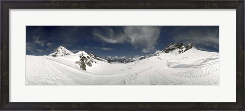 Framed Low angle view of a glacier, Aletsch Glacier, Jungfraujoch, Berne Canton, Switzerland Print