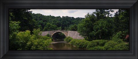 Framed Arch bridge across Casselman River, Casselman Bridge, Casselman River Bridge State Park, Garrett County, Maryland, USA Print