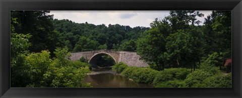 Framed Arch bridge across Casselman River, Casselman Bridge, Casselman River Bridge State Park, Garrett County, Maryland, USA Print