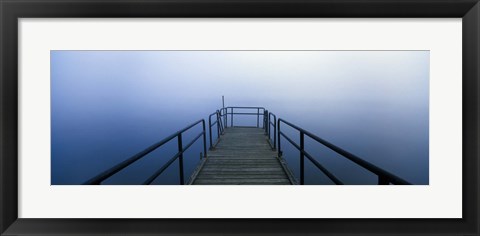 Framed Pier on a lake, Herrington Manor Lake, Garrett County, Maryland, USA Print