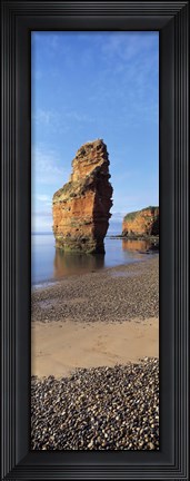 Framed Pebbles on the beach, Ladram Bay, Devon, England Print