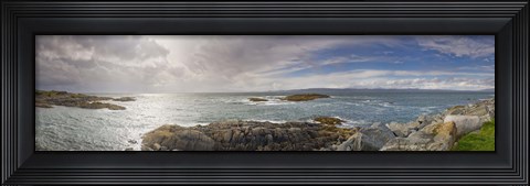Framed Clouds over the sea, Towards Rum and Isle Of Skye, Mallaig, Highlands Region, Scotland Print