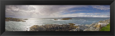 Framed Clouds over the sea, Towards Rum and Isle Of Skye, Mallaig, Highlands Region, Scotland Print