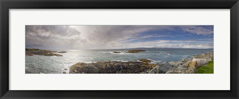 Framed Clouds over the sea, Towards Rum and Isle Of Skye, Mallaig, Highlands Region, Scotland Print