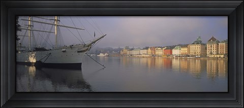 Framed Af Chapman schooner at a harbor, Skeppsholmen, Stockholm, Sweden Print