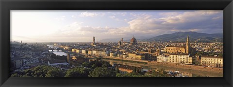 Framed Panoramic overview of Florence from Piazzale Michelangelo, Tuscany, Italy Print