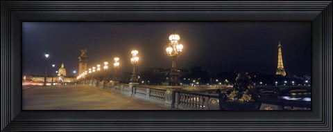 Framed Pont Alexandre III with the Eiffel Tower and Hotel Des Invalides in the background, Paris, Ile-de-France, France Print