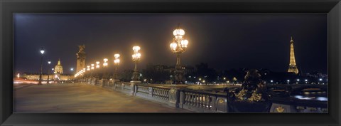 Framed Pont Alexandre III with the Eiffel Tower and Hotel Des Invalides in the background, Paris, Ile-de-France, France Print