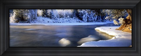 Framed Dal River in winter, Dalarna Province, Sweden Print