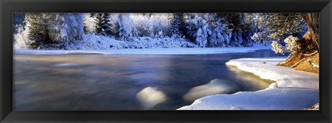 Framed Dal River in winter, Dalarna Province, Sweden Print