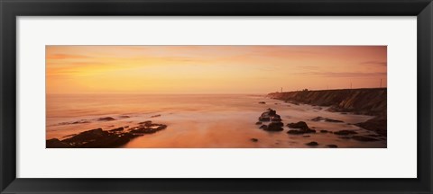 Framed Lighthouse on the coast, Point Arena Lighthouse, Mendocino County, California, USA Print