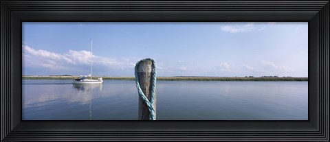 Framed Rope at small harbor, Mecklenburg-Vorpommern, Germany Print