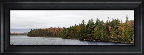 Framed Boat in Canoe Lake, Algonquin Provincial Park, Ontario, Canada Print