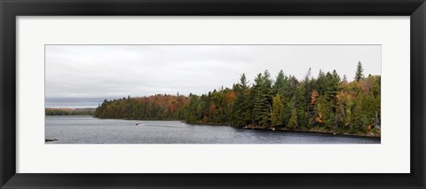 Framed Boat in Canoe Lake, Algonquin Provincial Park, Ontario, Canada Print